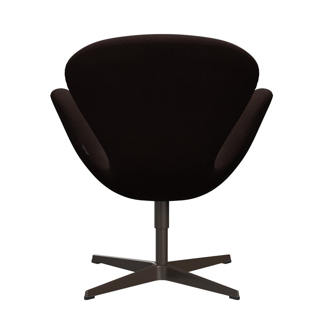 Fritz Hansen Swan Lounge Chair, Brown Bronze/Divina Warm Brown Brown