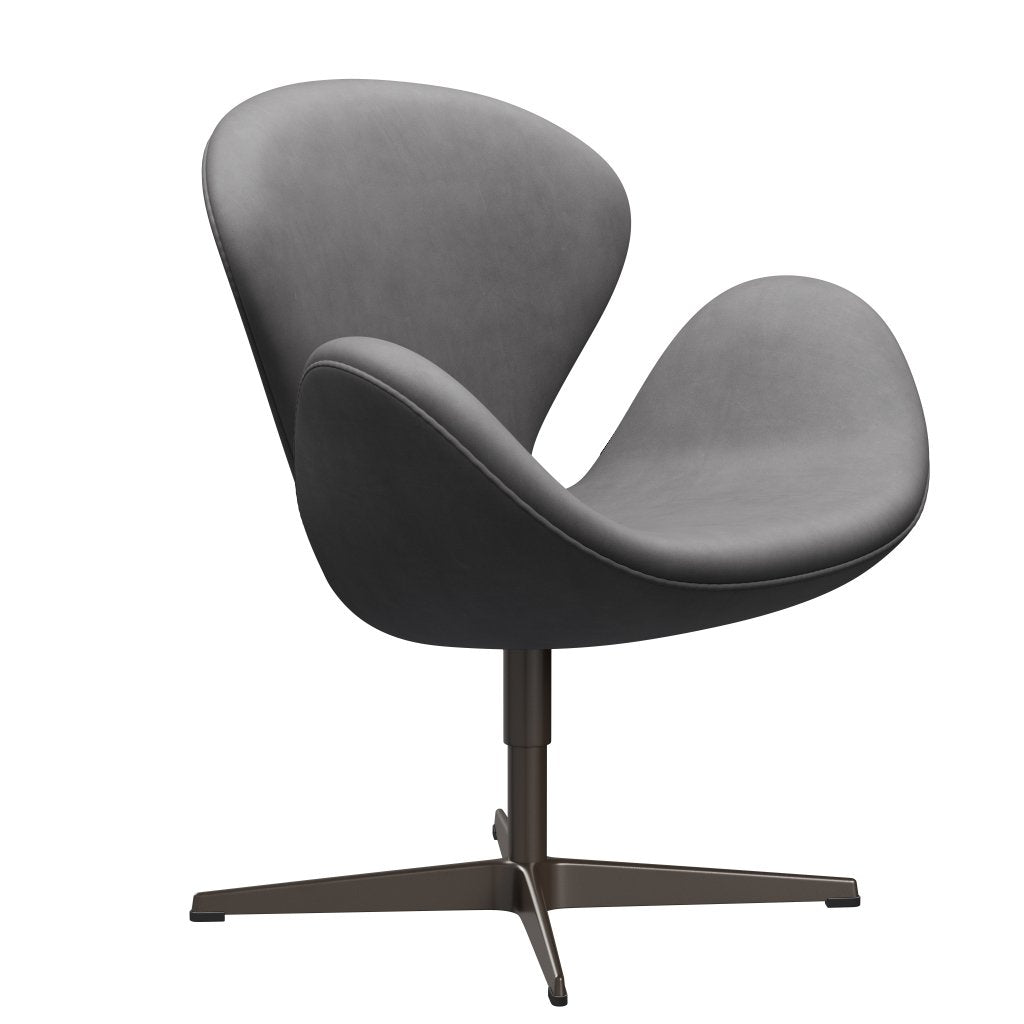 Sedia fritz Hansen Swan Lounge, bronzo marrone/abbraccio cioccolato