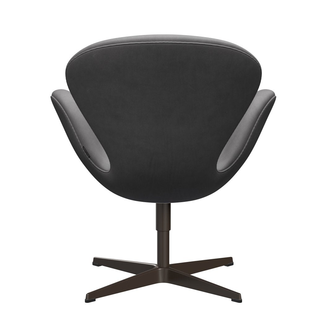 Sedia fritz Hansen Swan Lounge, bronzo marrone/abbraccio cioccolato