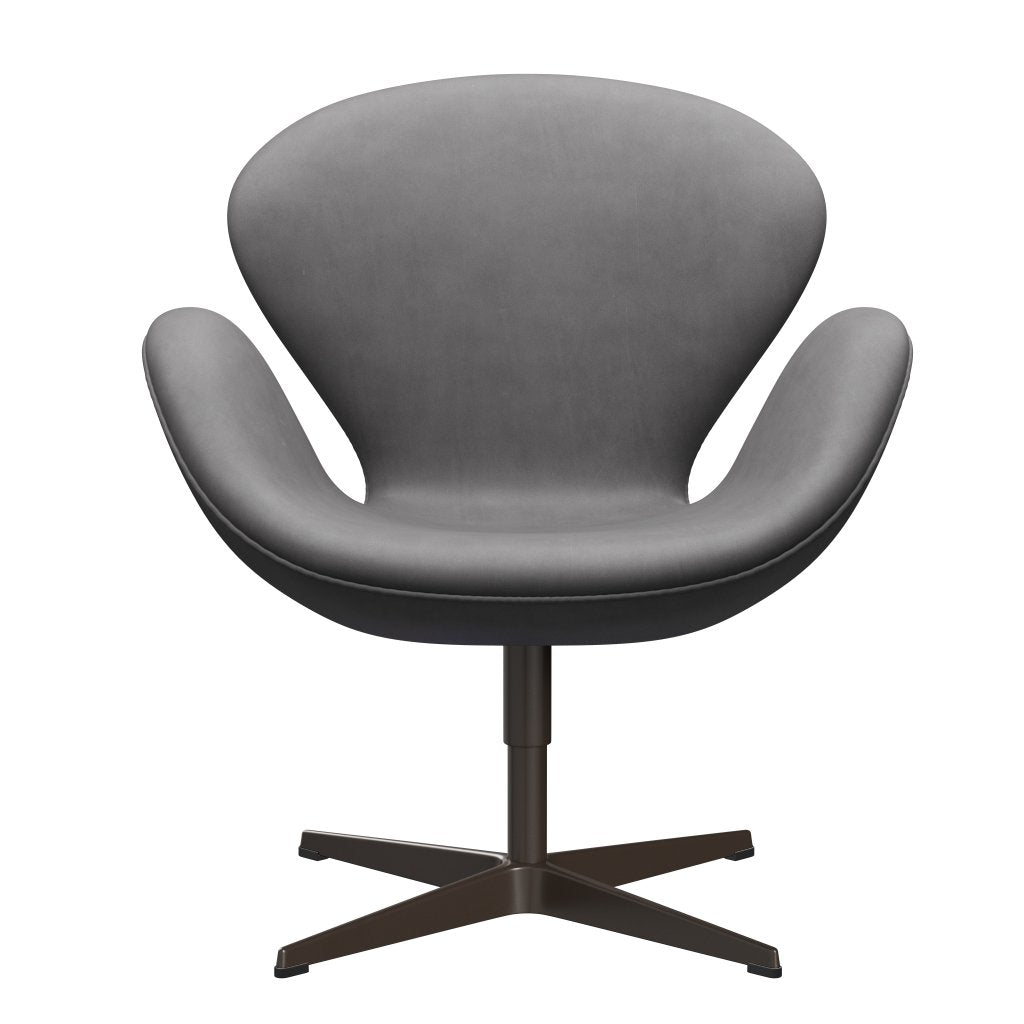 Sedia fritz Hansen Swan Lounge, bronzo marrone/abbraccio cioccolato