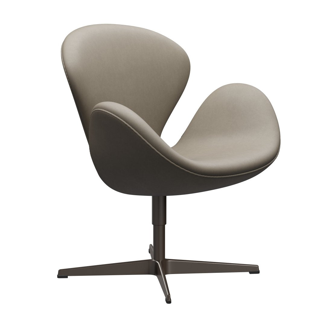 Fritz Hansen Chaise salon de cygne, bronze brun / gris clair essentiel