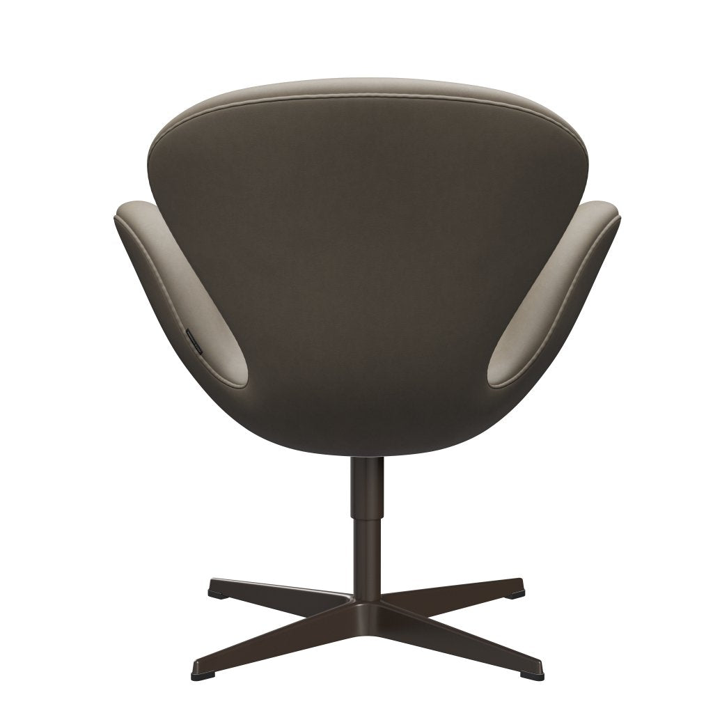 Fritz Hansen Swan Lounge Stuhl, braune Bronze/Essentielles hellgrau