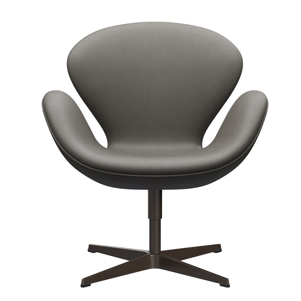 Fritz Hansen Swan Lounge Silla, bronce marrón/lava esencial