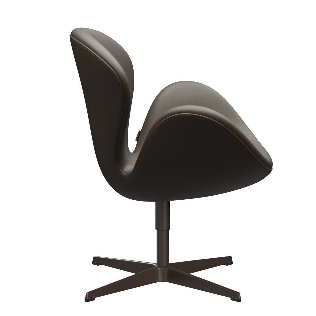 Fritz Hansen Chaise salon de cygne, bronze brun / pierre essentielle