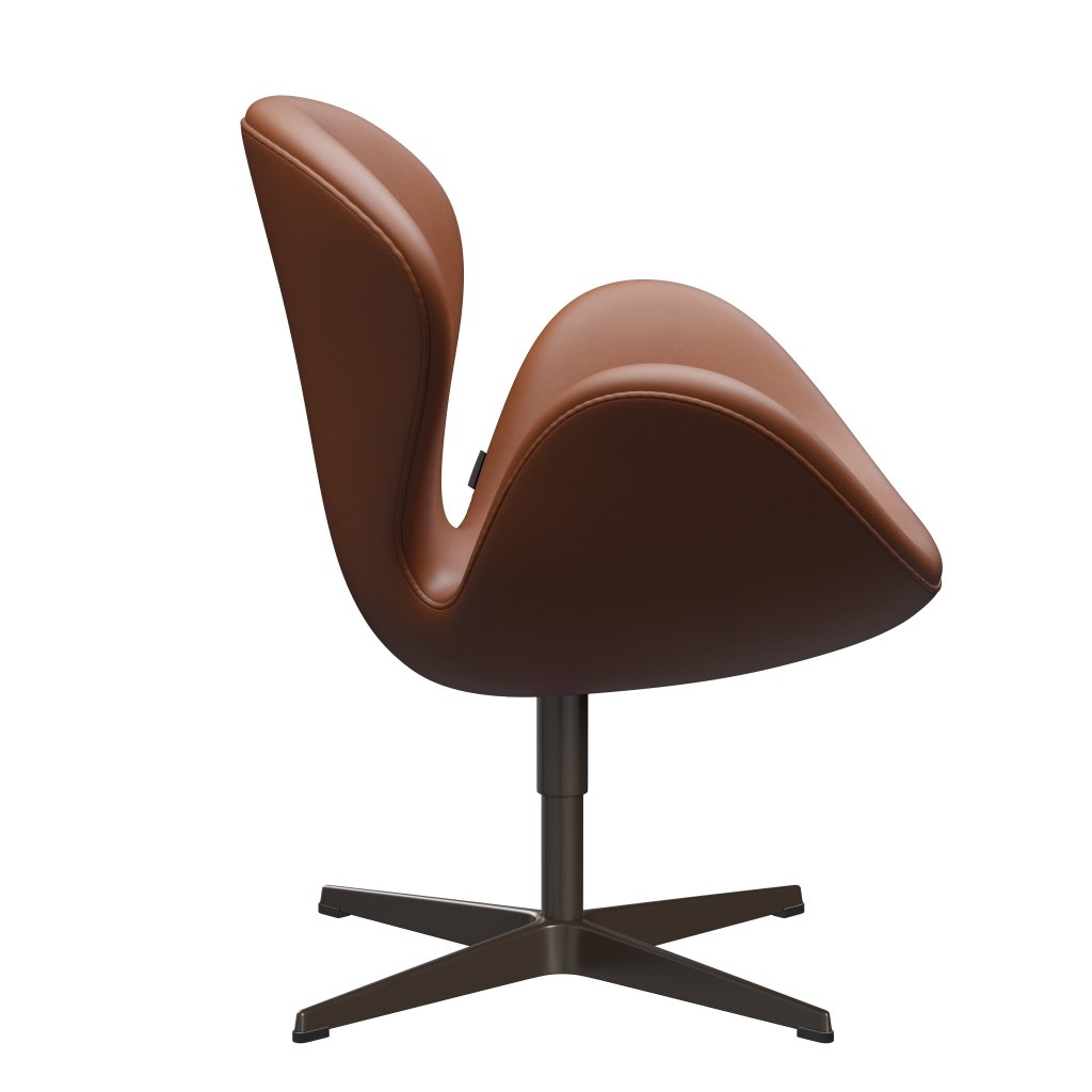 Sedia da salone Fritz Hansen Swan, bronzo marrone/noce essenziale