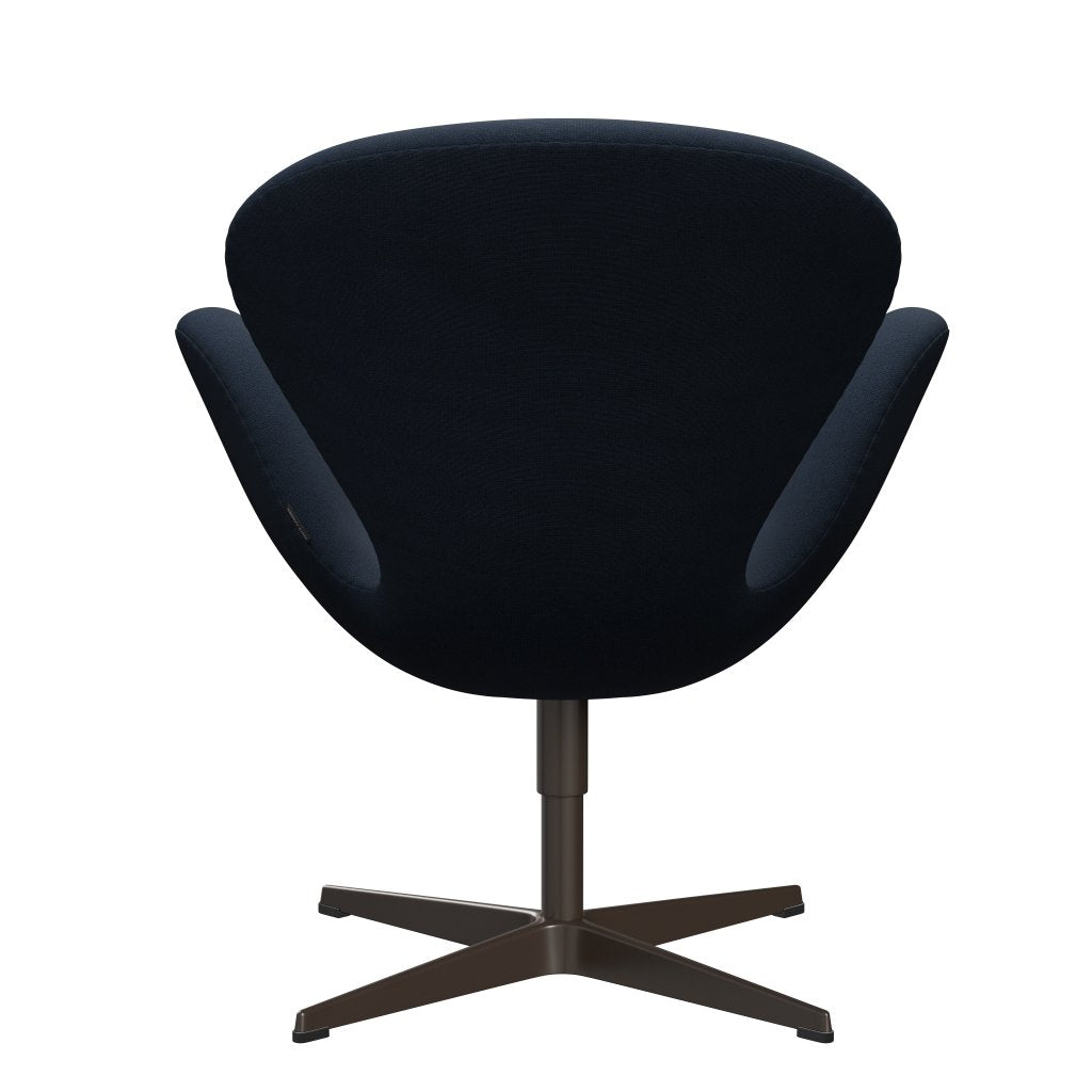 Sedia da salone Fritz Hansen Swan, bronzo marrone/antracite blu di fama