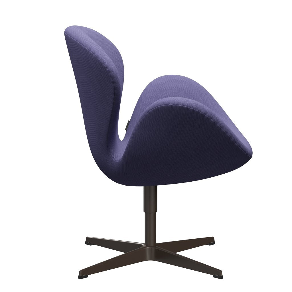 Sedia da salone Fritz Hansen Swan, bronzo marrone/viola blu fama