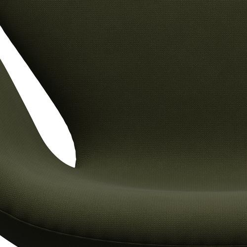 Fritz Hansen Chaise salon de cygne, bronze brun / renommée vert brun foncé