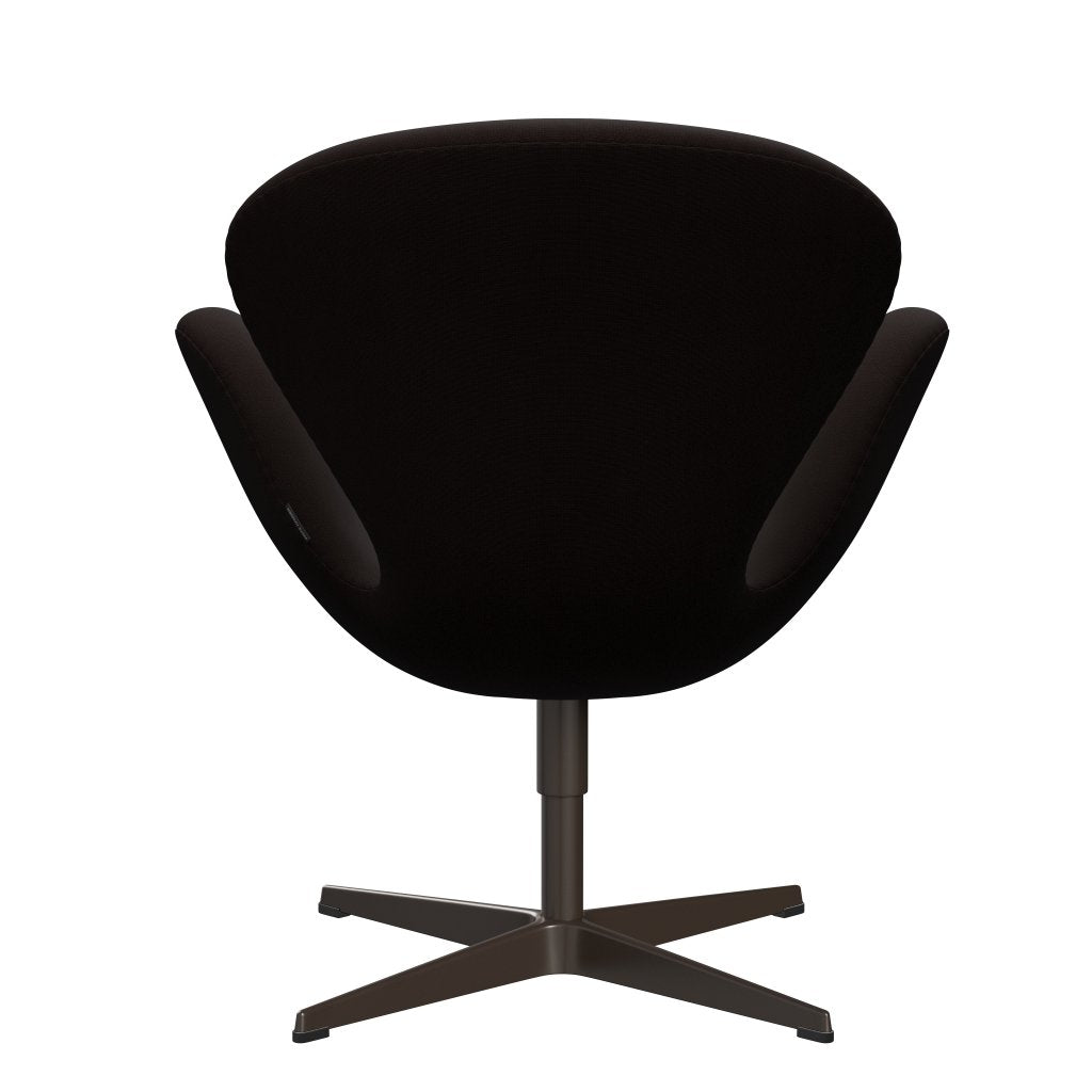 Fritz Hansen Swan Lounge -stoel, bruin brons/roem donkerbruin