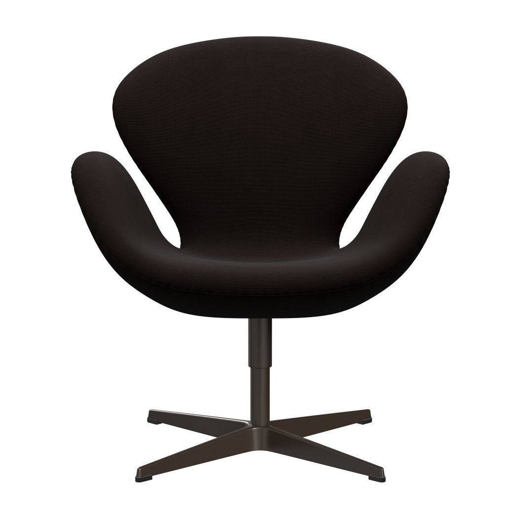 Fritz Hansen Swan Lounge -stoel, bruin brons/roem donkerbruin