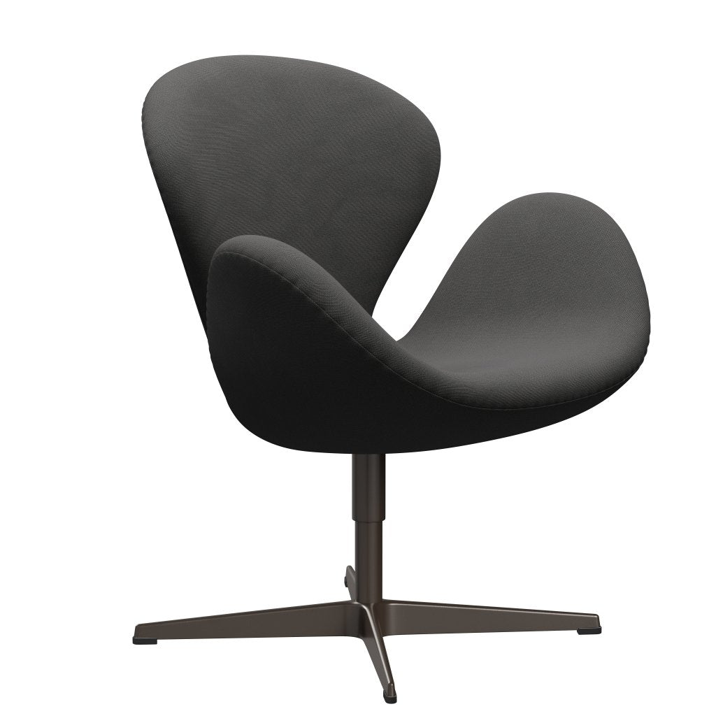 Sedia fritz Hansen Swan Lounge, bronzo marrone/fama grigio scuro