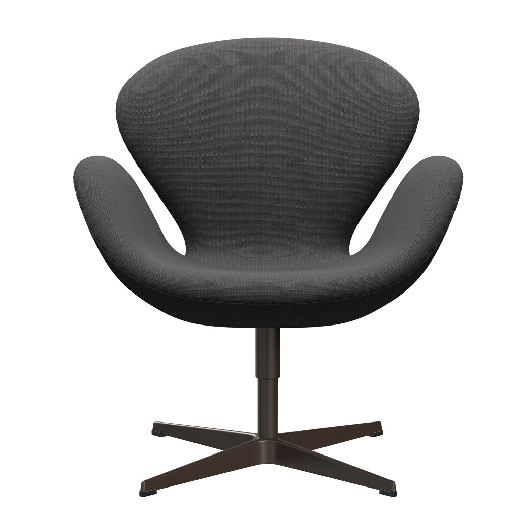 Sedia fritz Hansen Swan Lounge, bronzo marrone/fama grigio scuro