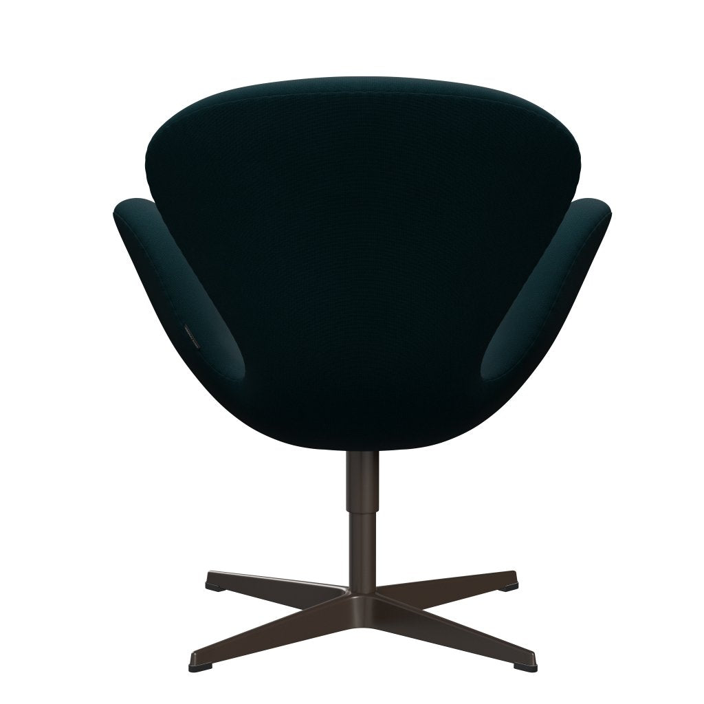 Fritz Hansen Chaise salon de cygne, bronze brun / renommée vert foncé