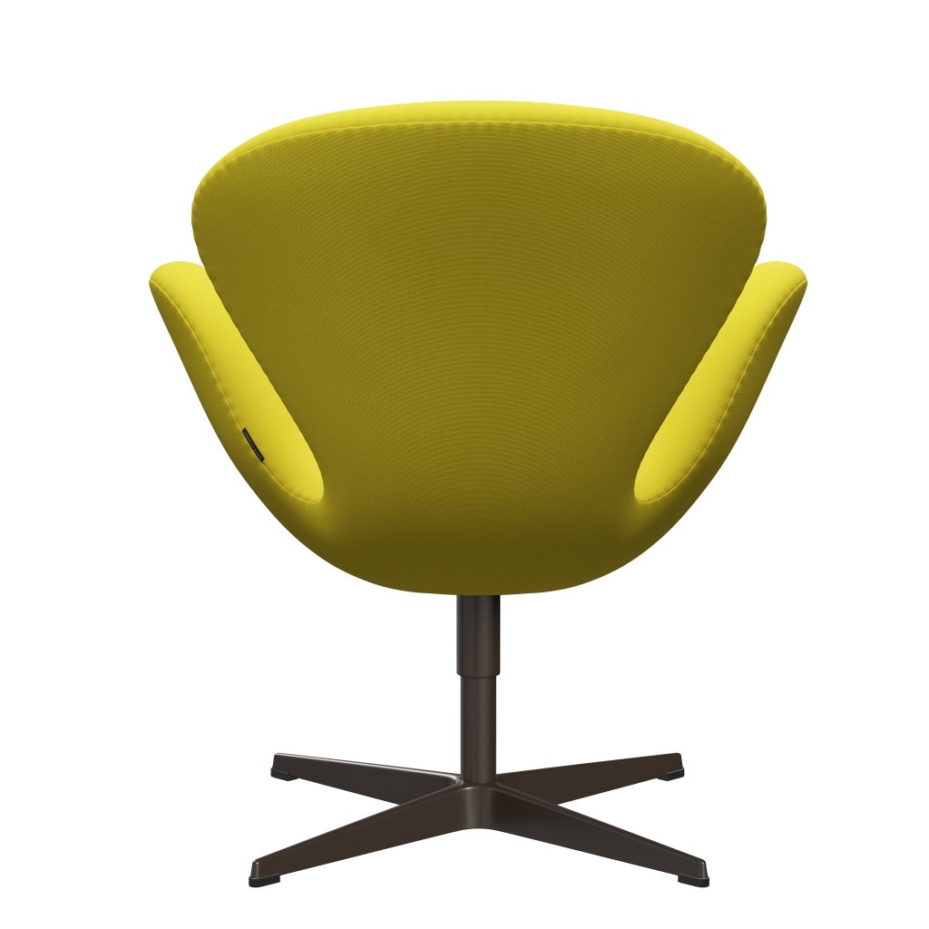 Sedia fritz Hansen Swan Lounge, bronzo marrone/fama giallo