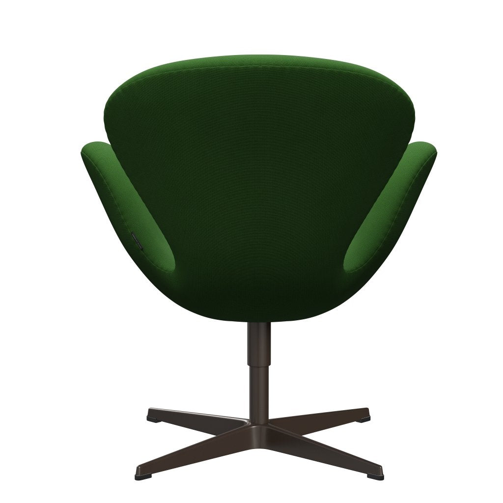 Sedia fritz Hansen Swan Lounge, bronzo marrone/erba di fama verde