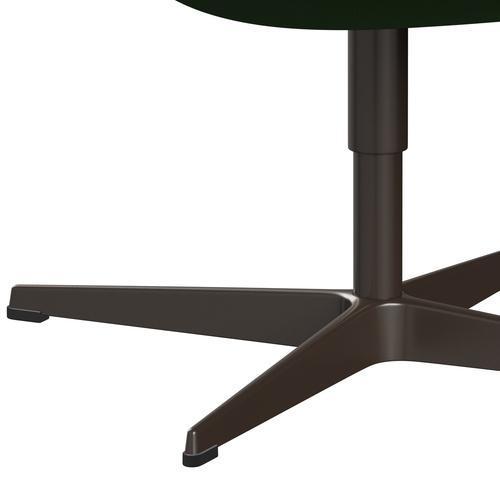 Sedia fritz Hansen Swan Lounge, bronzo marrone/erba di fama verde