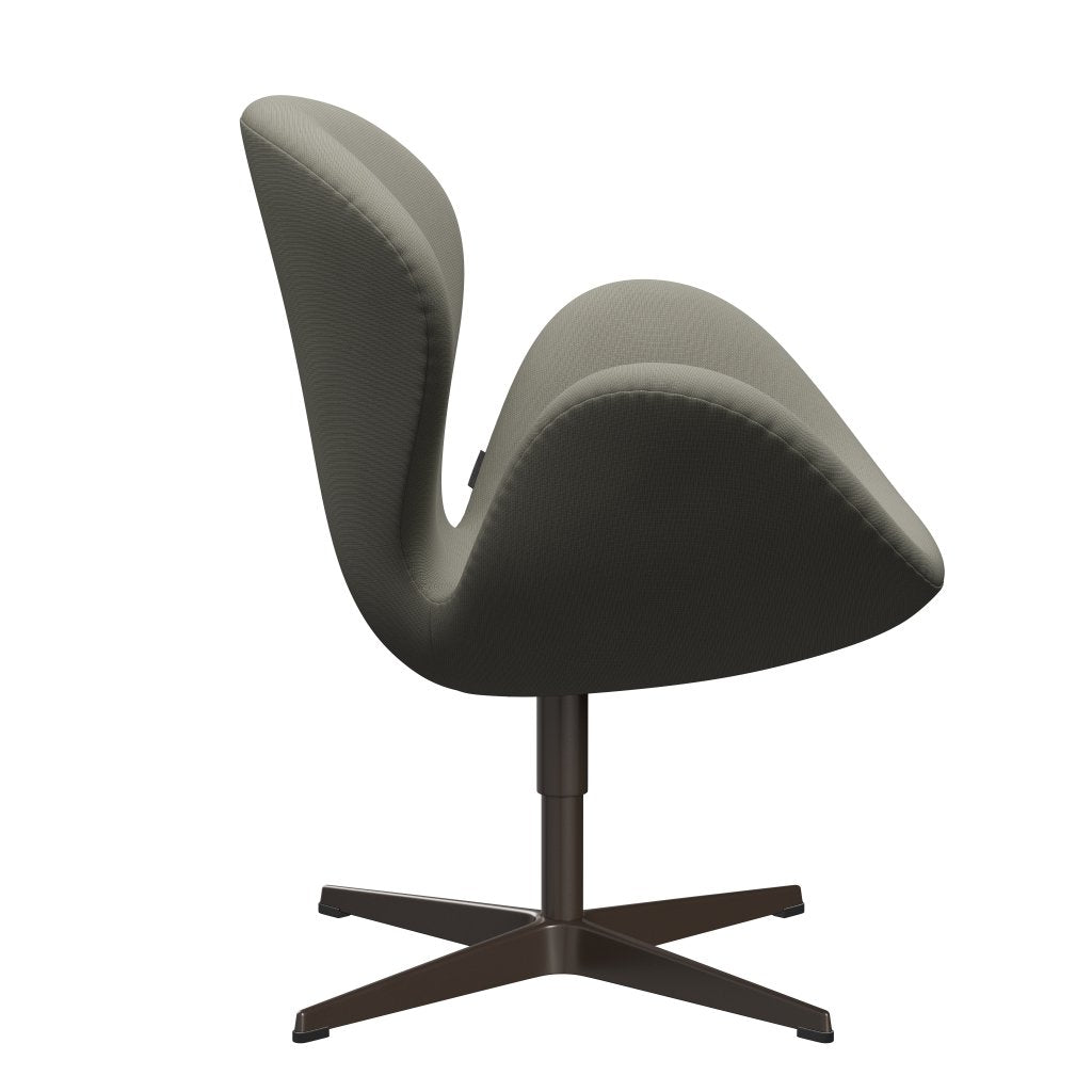 Fritz Hansen Chaise salon de cygne, bronze brun / gris de renom (61136)