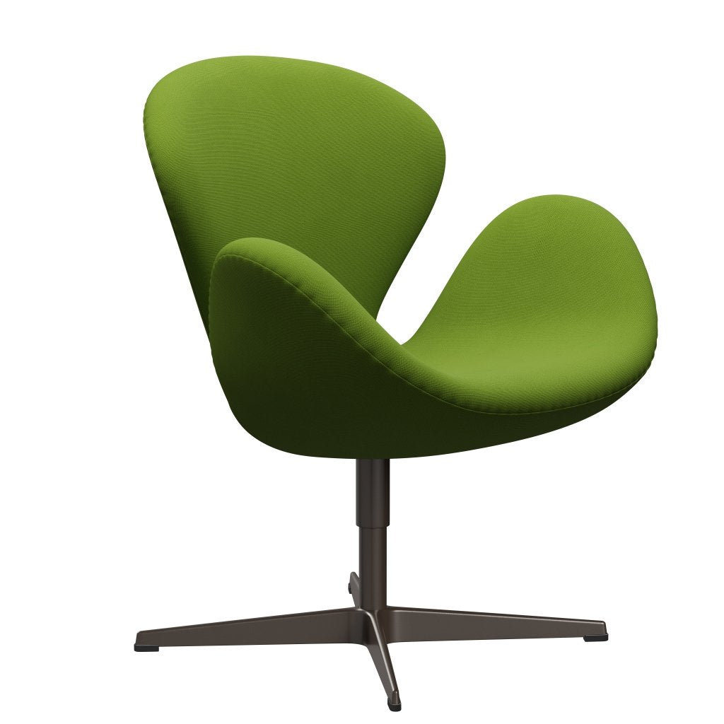 Silla de salón Fritz Hansen Swan, bronce marrón/fama verde