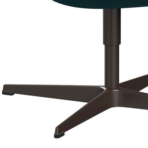 Sedia da salone Fritz Hansen Swan, bronzo marrone/fama verde turchese