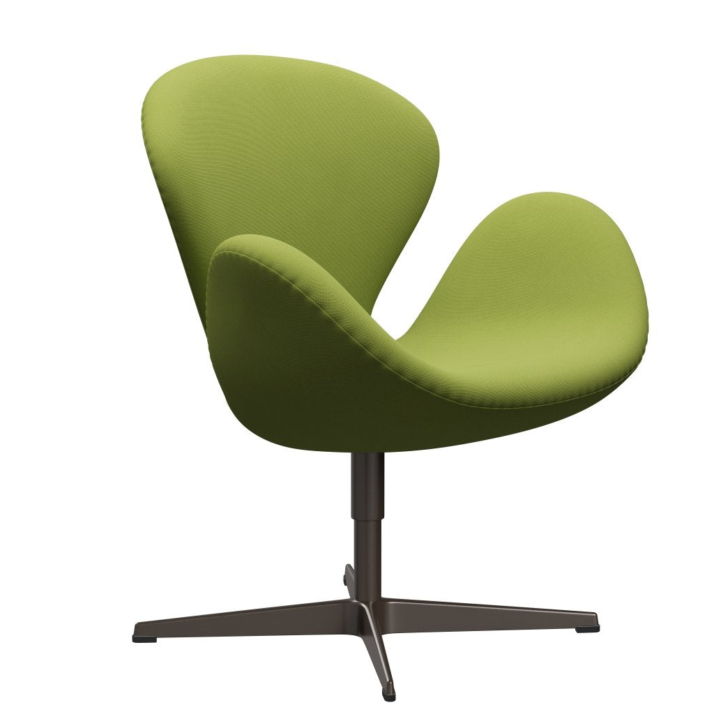 Sedia fritz Hansen Swan Lounge, bronzo marrone/broncio luminoso verde