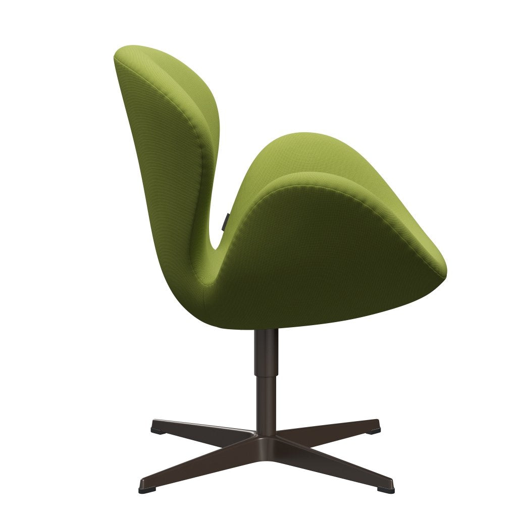 Fritz Hansen Swan Lounge -stoel, bruin brons/roem licht gras groen