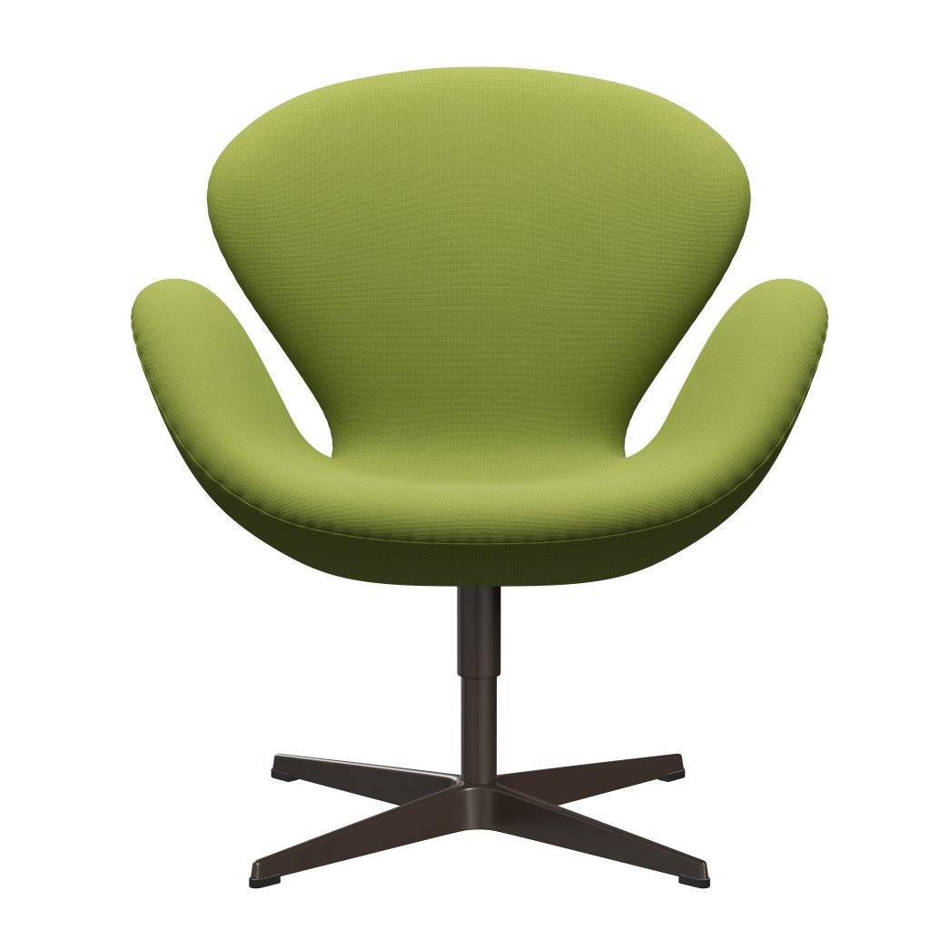 Fritz Hansen Swan Lounge -stoel, bruin brons/roem licht gras groen