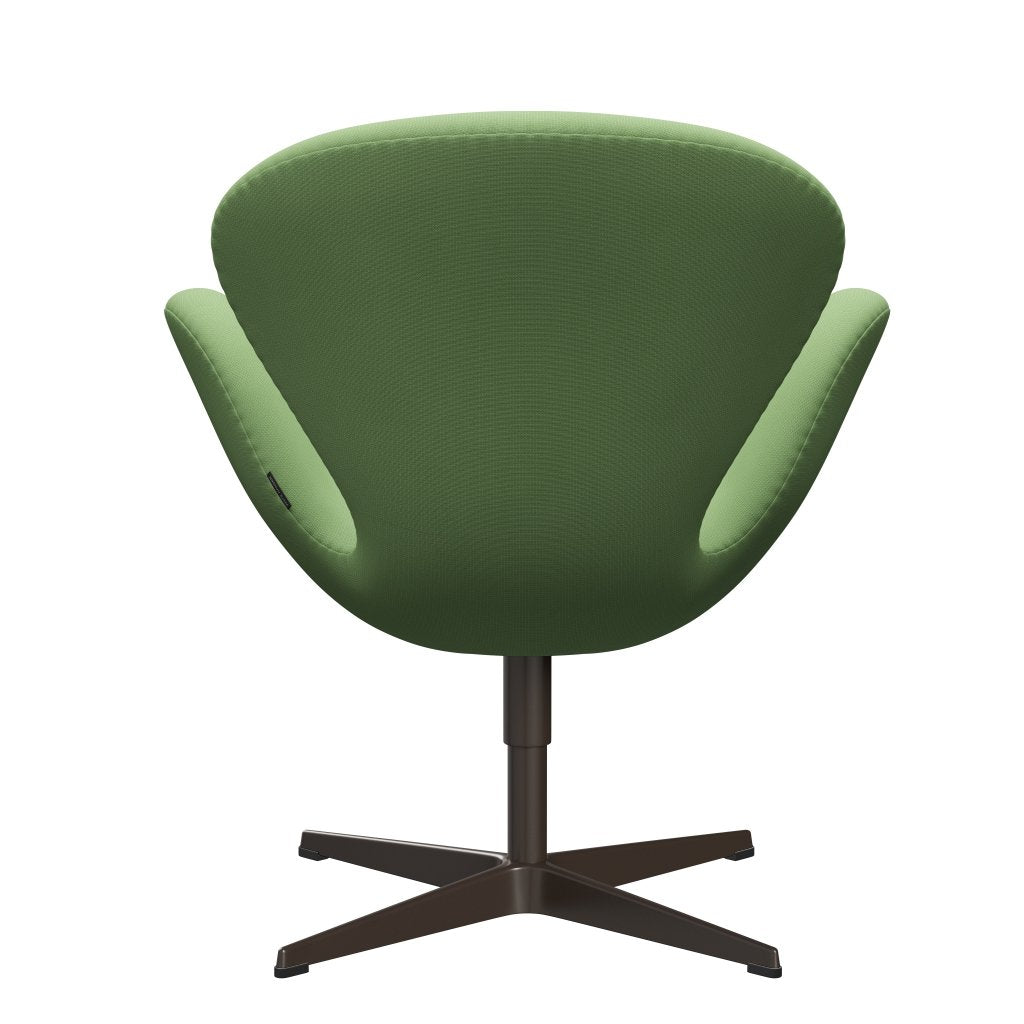 Fritz Hansen Chaise salon de cygne, bronze brun / renommée vert clair