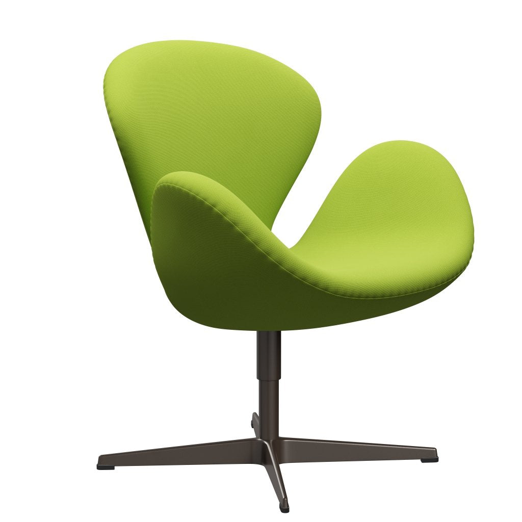 Fritz Hansen Swan Lounge Sillón, bronce marrón/fama verde neón