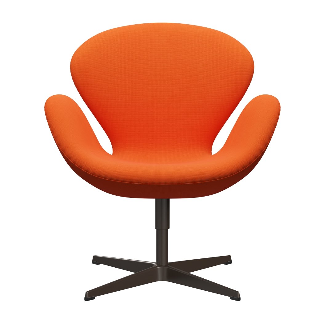 Fritz Hansen Swan Lounge Chair, bronce marrón/fama naranja (63016)