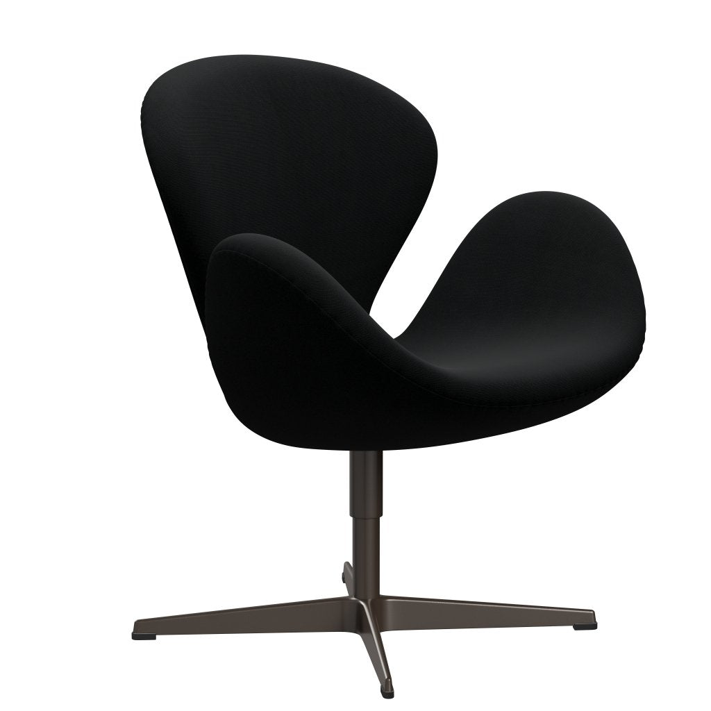 Fritz Hansen Swan Lounge -stoel, bruin bronzen/roem zwart