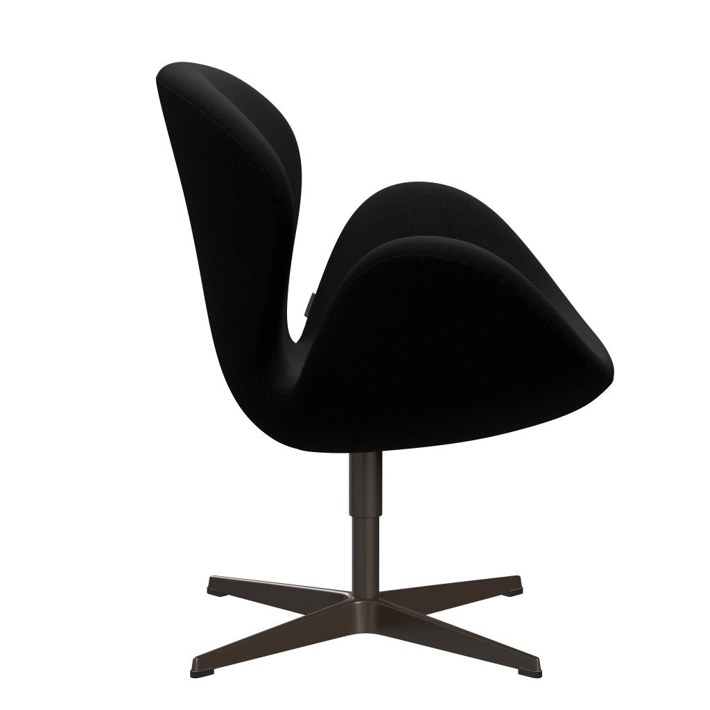 Sedia fritz Hansen Swan Lounge, bronzo marrone/fama nera