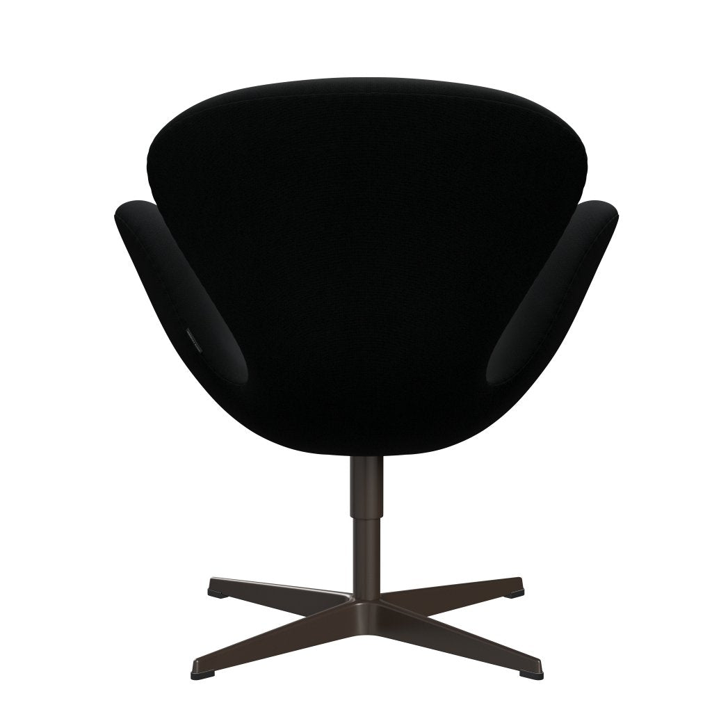 Sedia fritz Hansen Swan Lounge, bronzo marrone/fama nera