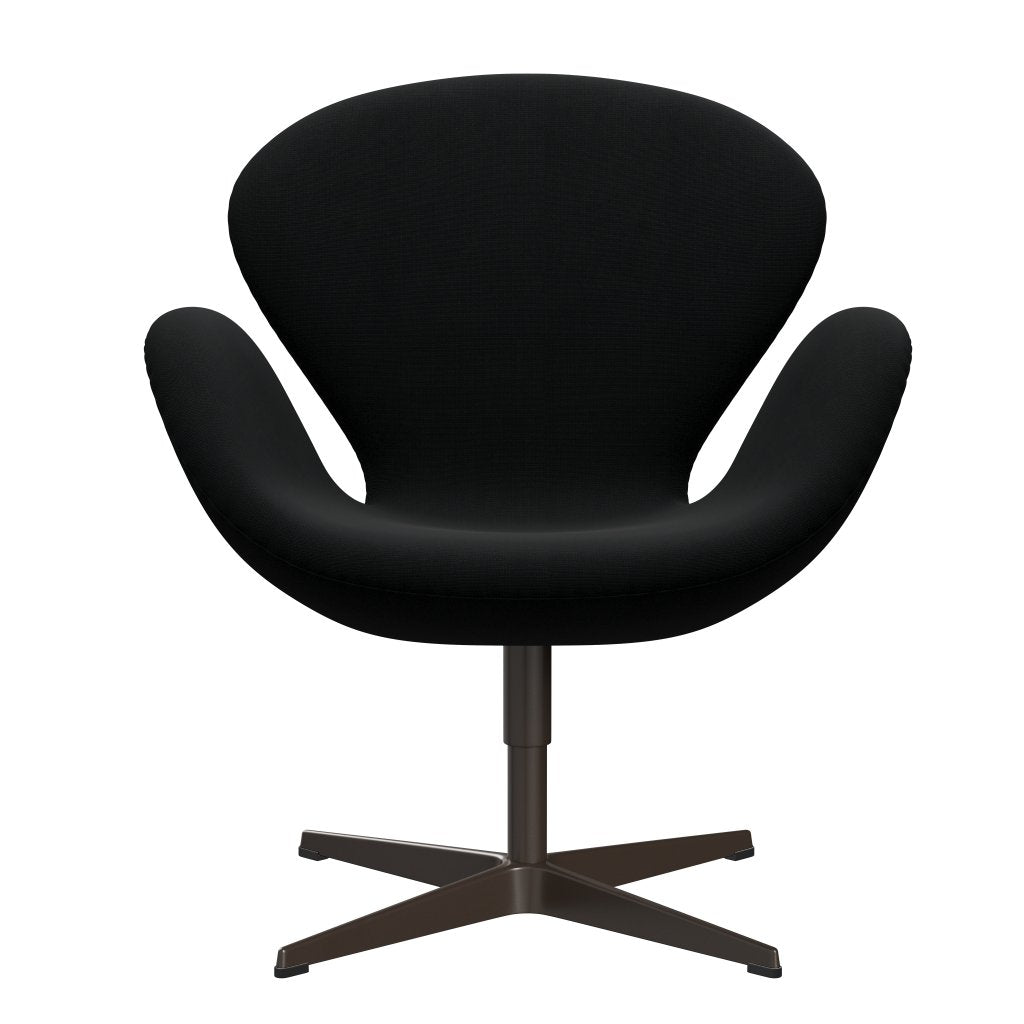 Sedia fritz Hansen Swan Lounge, bronzo marrone/fama nera