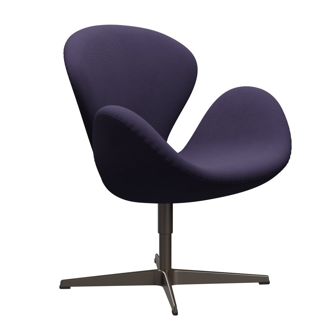 Sedia da salone Fritz Hansen Swan, bronzo marrone/fame viola scuro