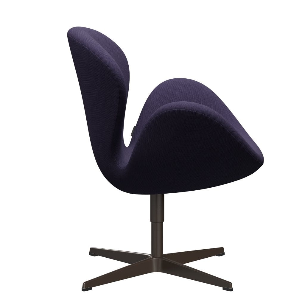 Sedia da salone Fritz Hansen Swan, bronzo marrone/fame viola scuro