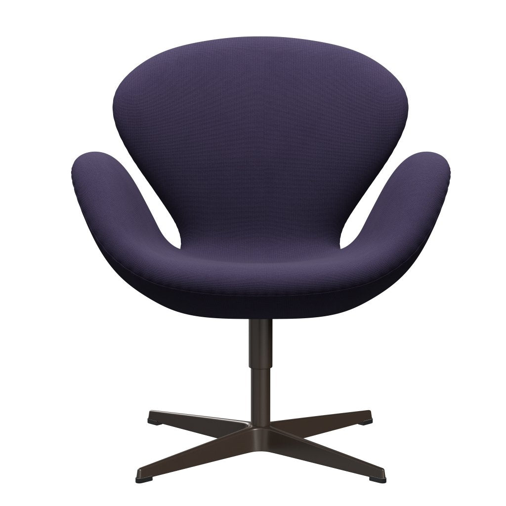 Sedia da salone Fritz Hansen Swan, bronzo marrone/fame viola scuro