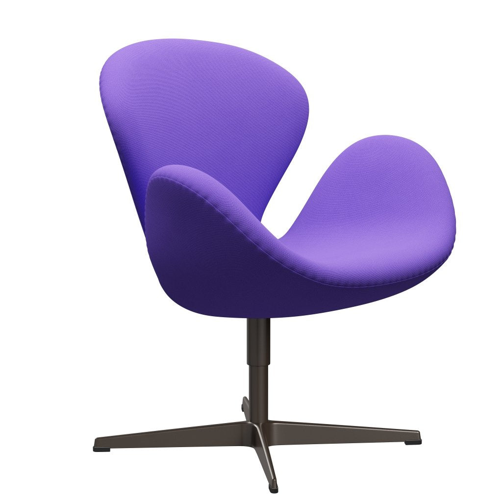 Fritz Hansen Chaise salon de cygne, bronze brun / célèbre violet