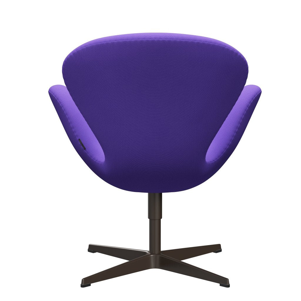 Fritz Hansen Chaise salon de cygne, bronze brun / célèbre violet