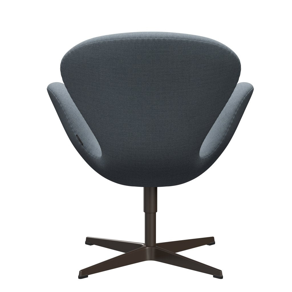 Fritz Hansen Swan Lounge -stoel, bruin brons/fiord blauw/grijs