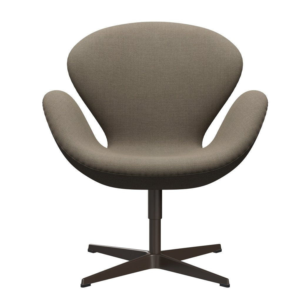 Sedia da salone Fritz Hansen Swan, bronzo marrone/fiord marrone/pietra