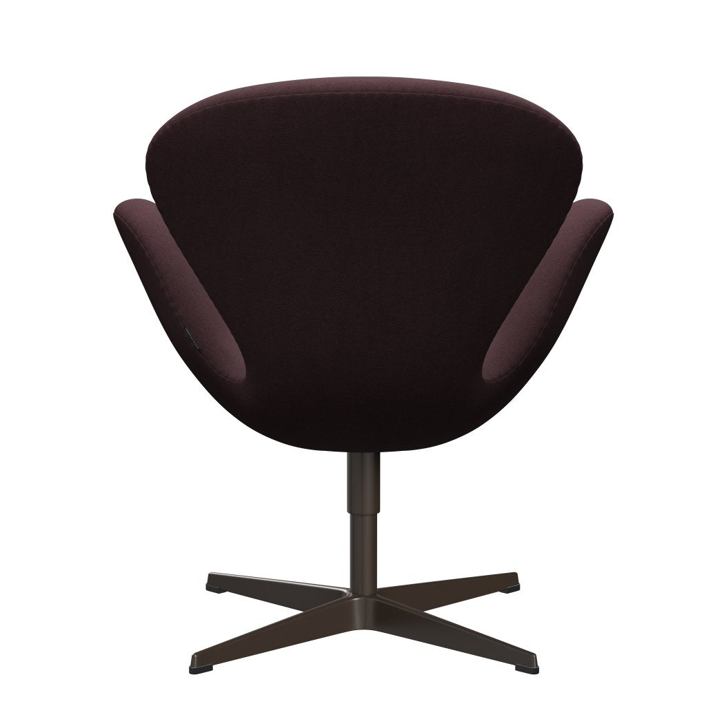 Sedia da salone Fritz Hansen Swan, bronzo marrone/Borgogna Fiord