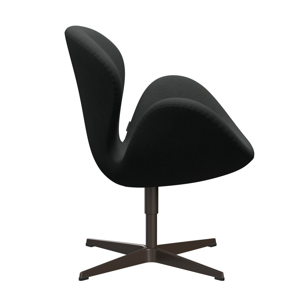 Sedia da salone Fritz Hansen Swan, bronzo marrone/grigio carbone fiord