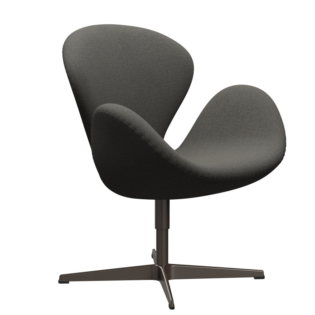 Sedia da salone Fritz Hansen Swan, bronzo marrone/fiord grigio scuro/pietra