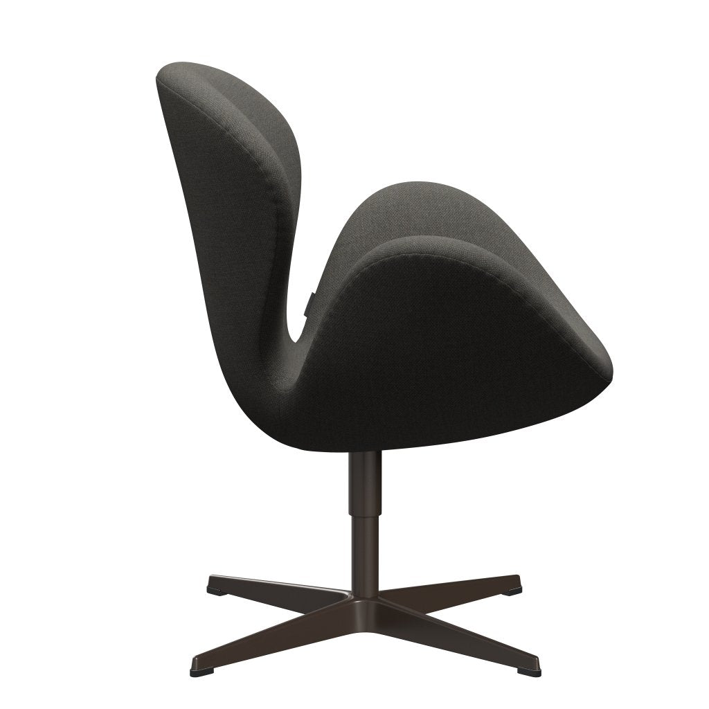 Sedia da salone Fritz Hansen Swan, bronzo marrone/fiord grigio scuro/pietra