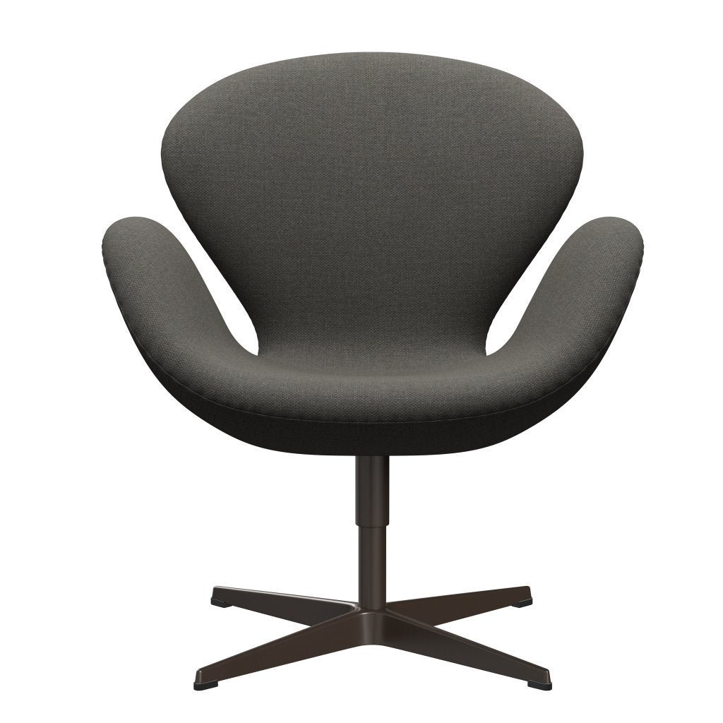 Sedia da salone Fritz Hansen Swan, bronzo marrone/fiord grigio scuro/pietra