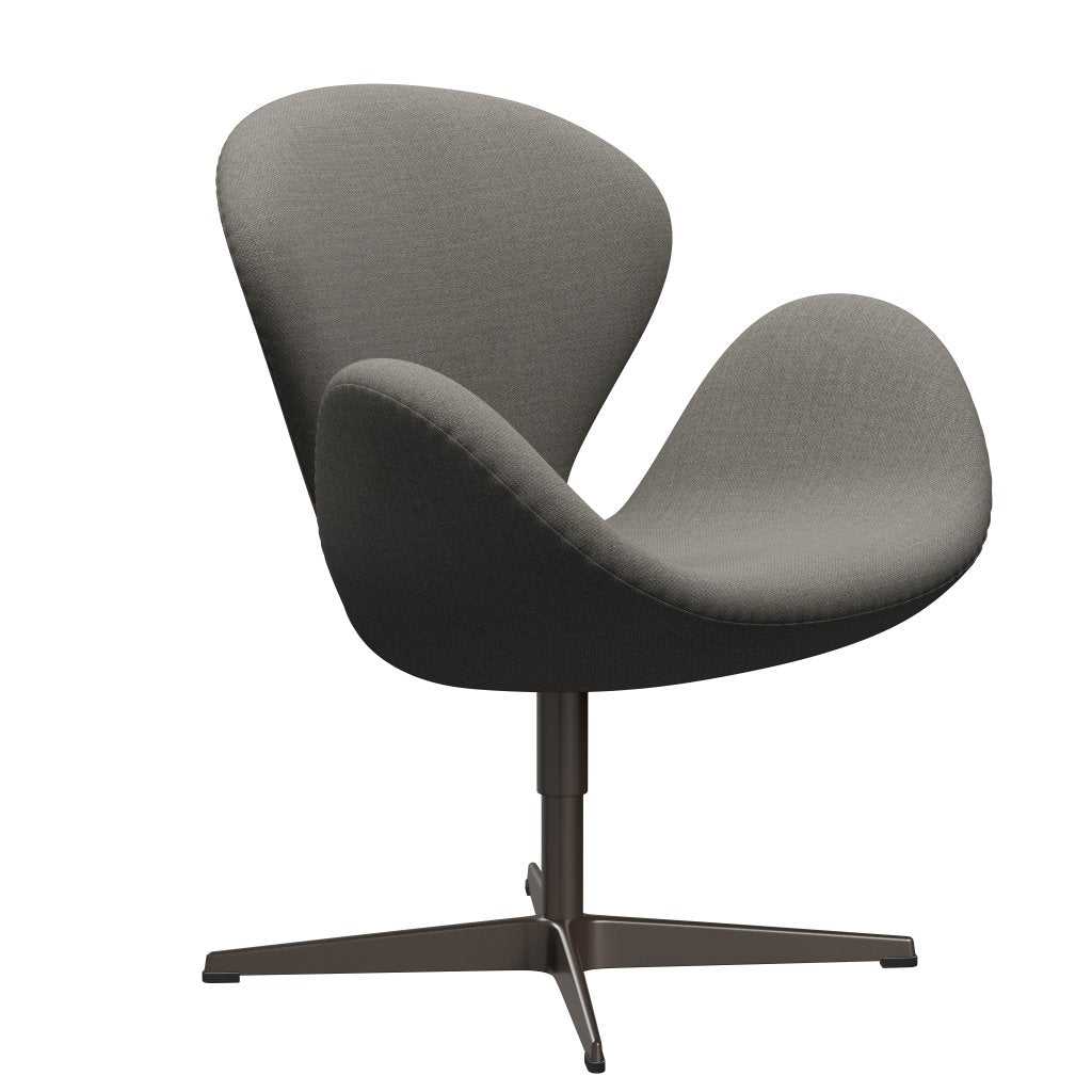 Fritz Hansen Swan Lounge Chair, Brown Bronze/Fiord Gray/Stone