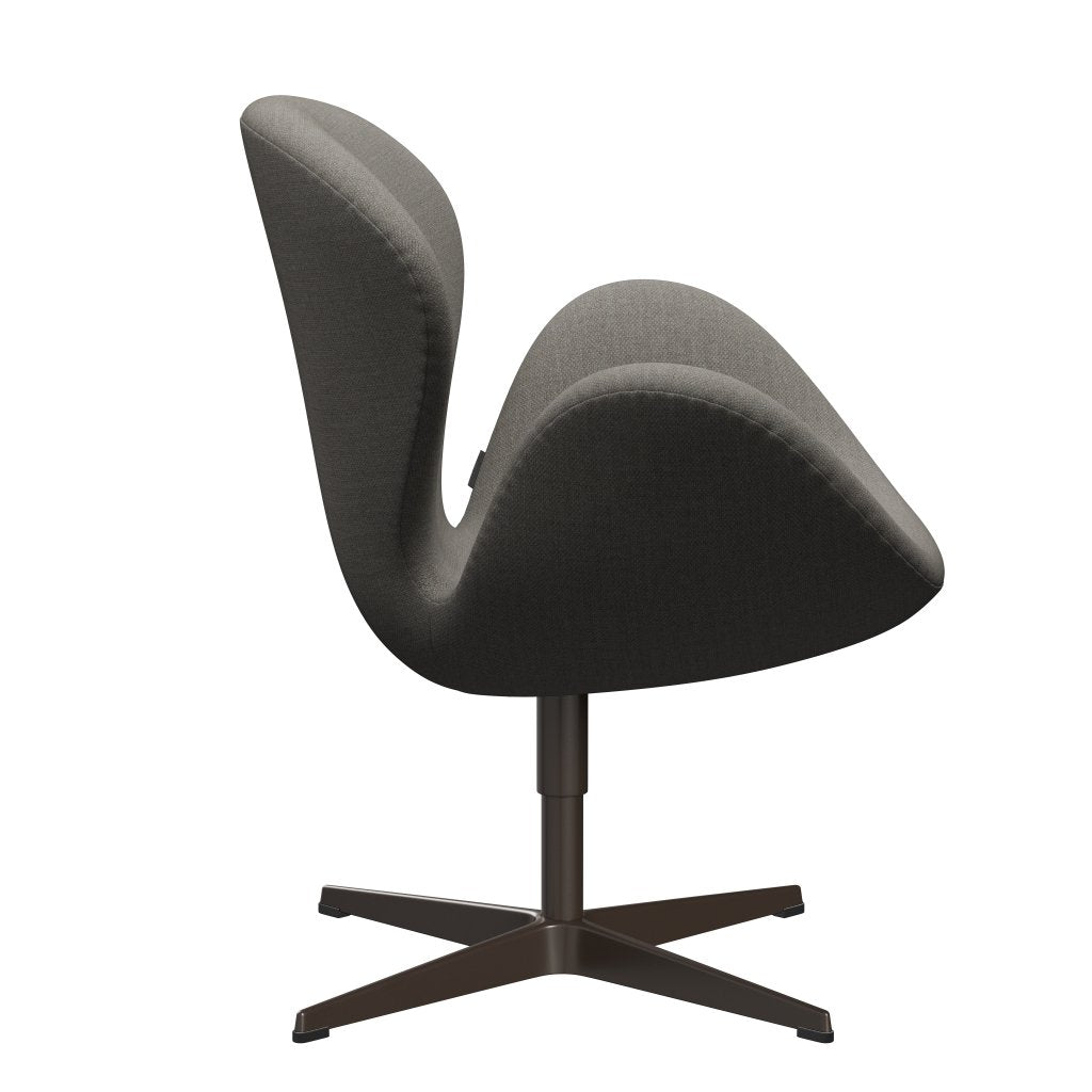 Sedia fritz Hansen Swan Lounge, bronzo marrone/fiord grigio/pietra