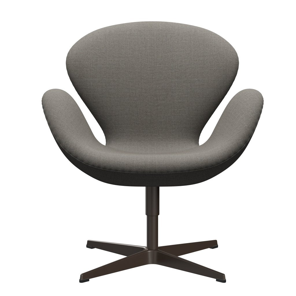 Fritz Hansen Swan Lounge Chair, Brown Bronze/Fiord Gray/Stone