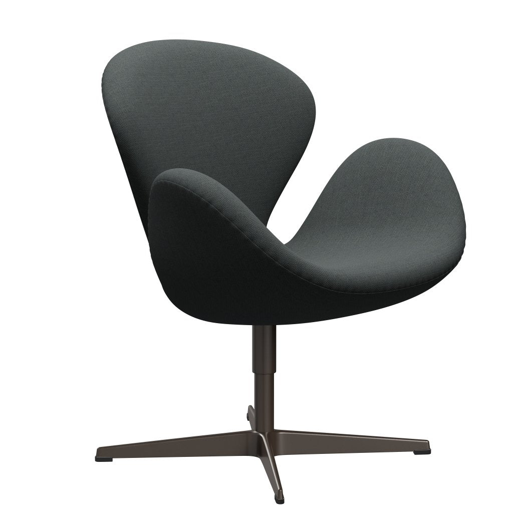 Fritz Hansen Swan Lounge Chair, Brown Bronze/Fiord Medium Grey/Dark Grey