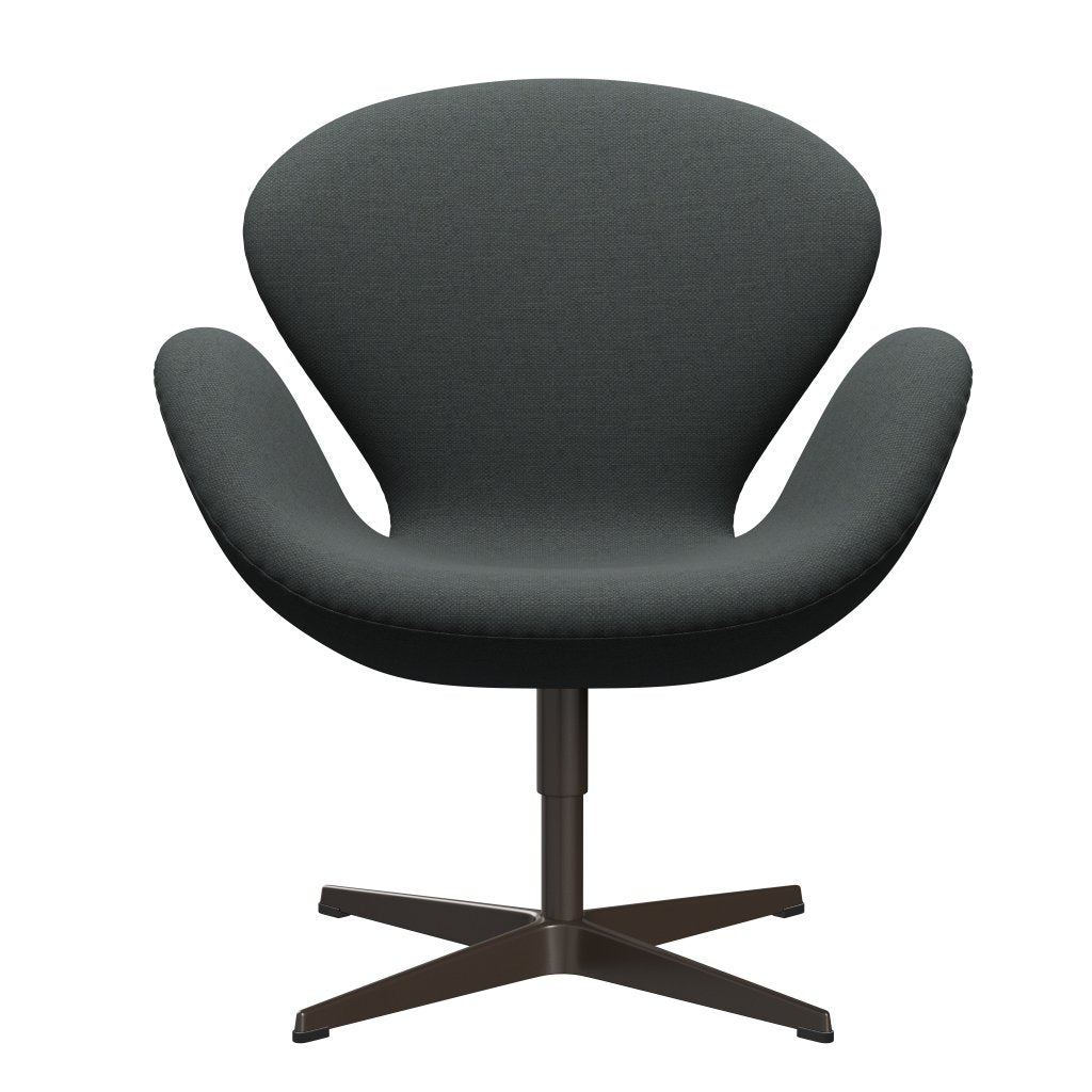 Sedia da salone Fritz Hansen Swan, bronzo marrone/fiord medio grigio/grigio scuro